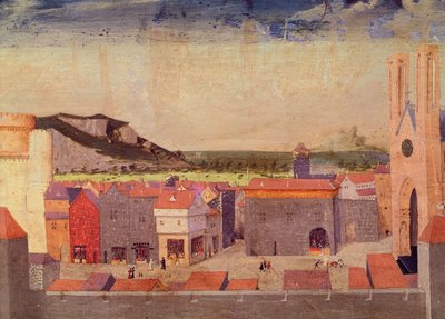 The Chartreuse du Val de Bénédiction, the Public Square (detail) by Enguerrand Quarton